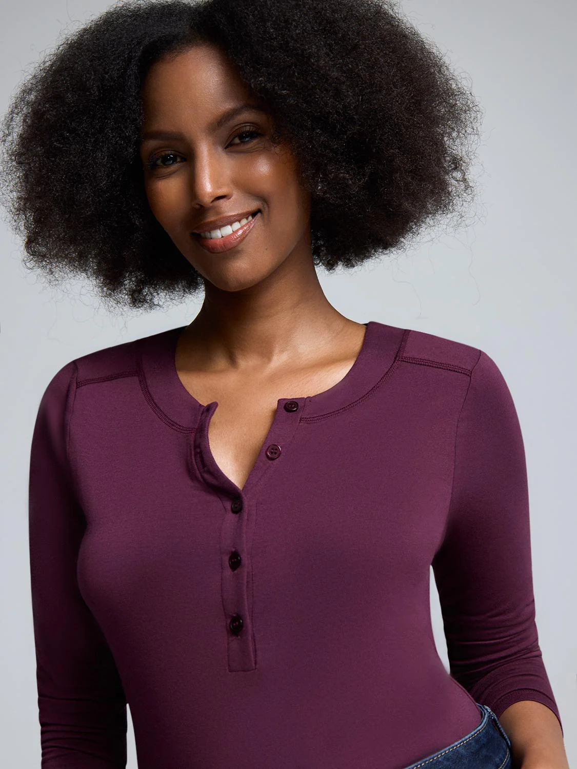 Jersey Henley Top