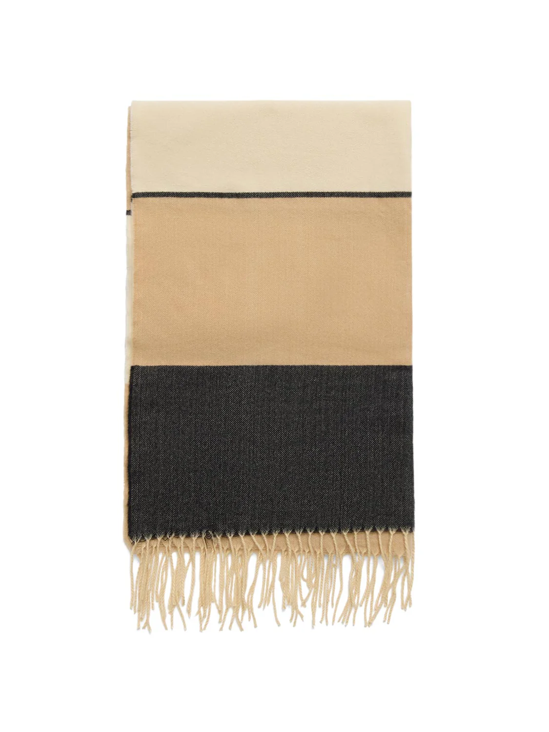 Soft Brushed Colour Block Scarf