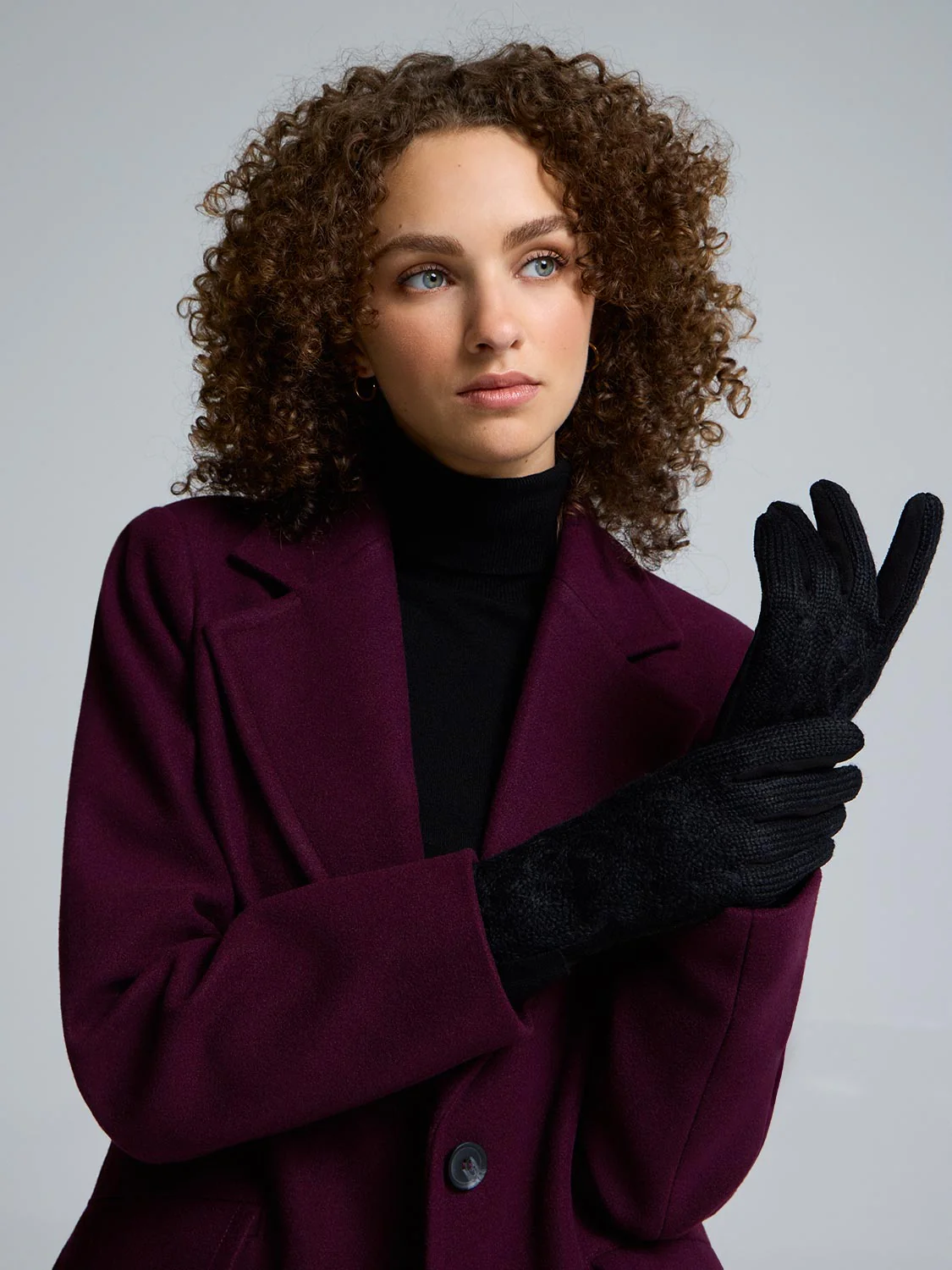 iTouch Cable Knit Gloves - Image 2