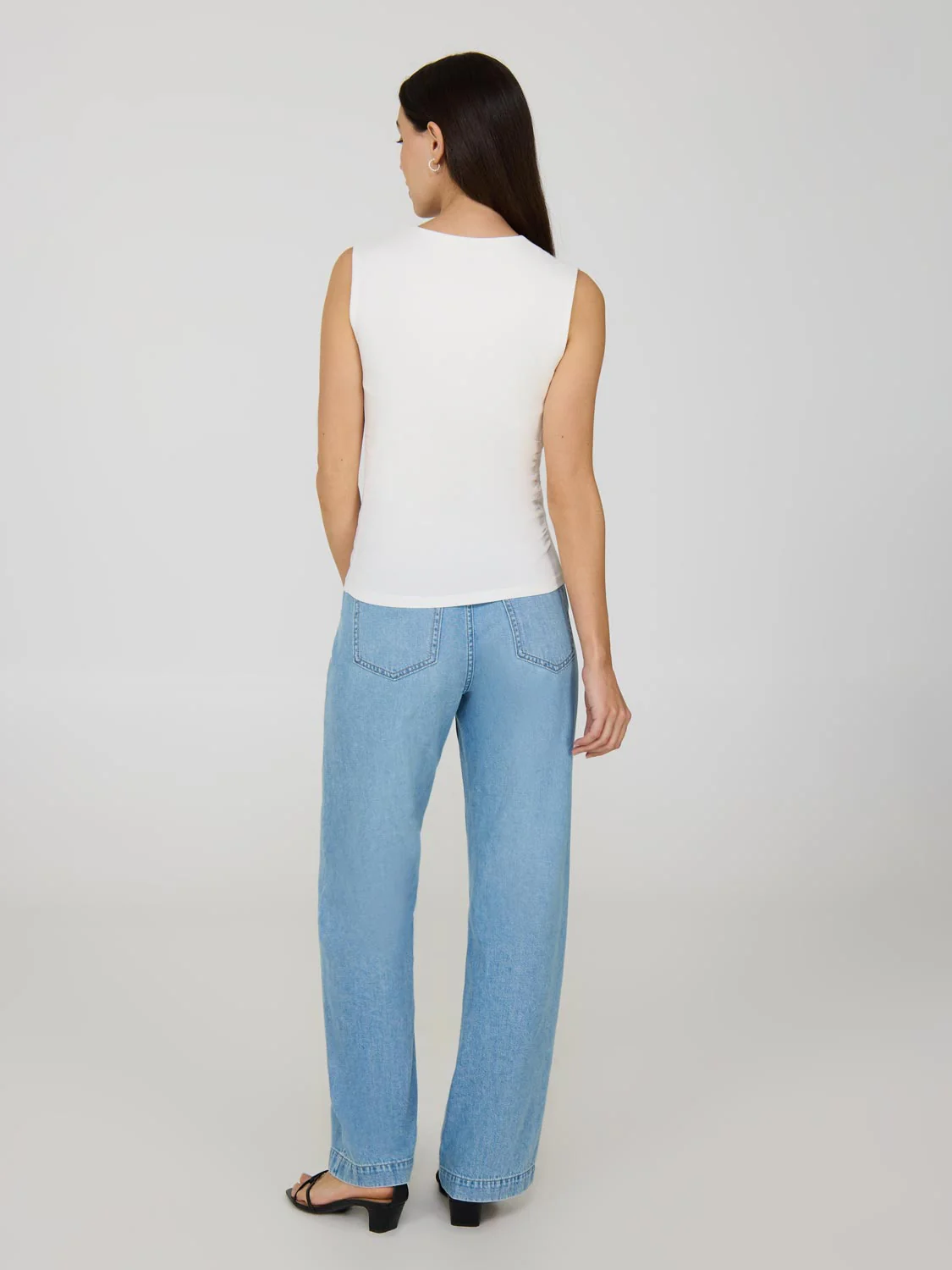 Sleeveless Ruched Square Neck Top - Image 8