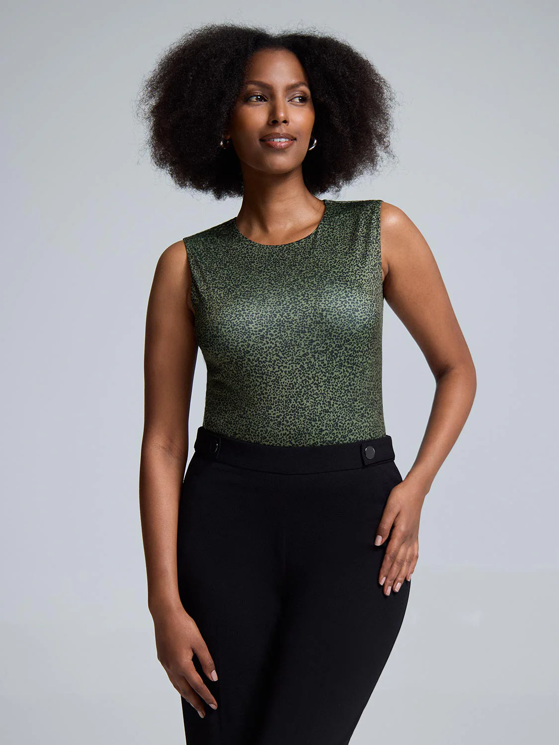 Double Layer Leopard Print Tank Top - Image 2