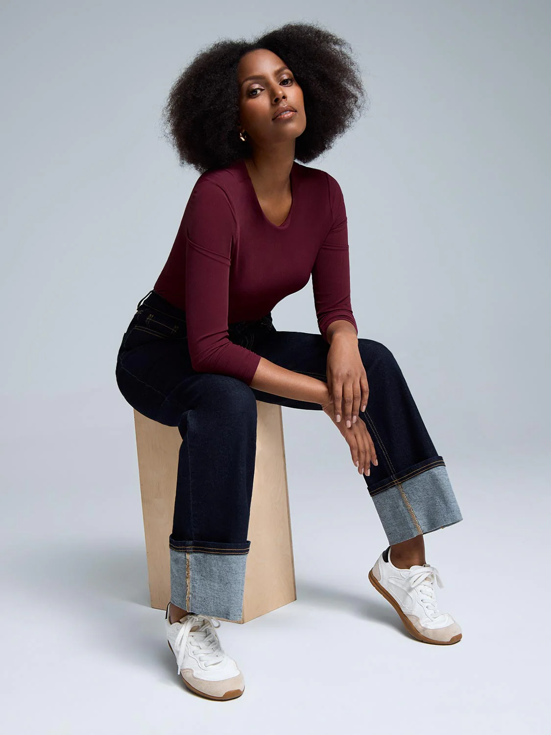 Double Layer Crew Neck Ribbed Top - Image 7