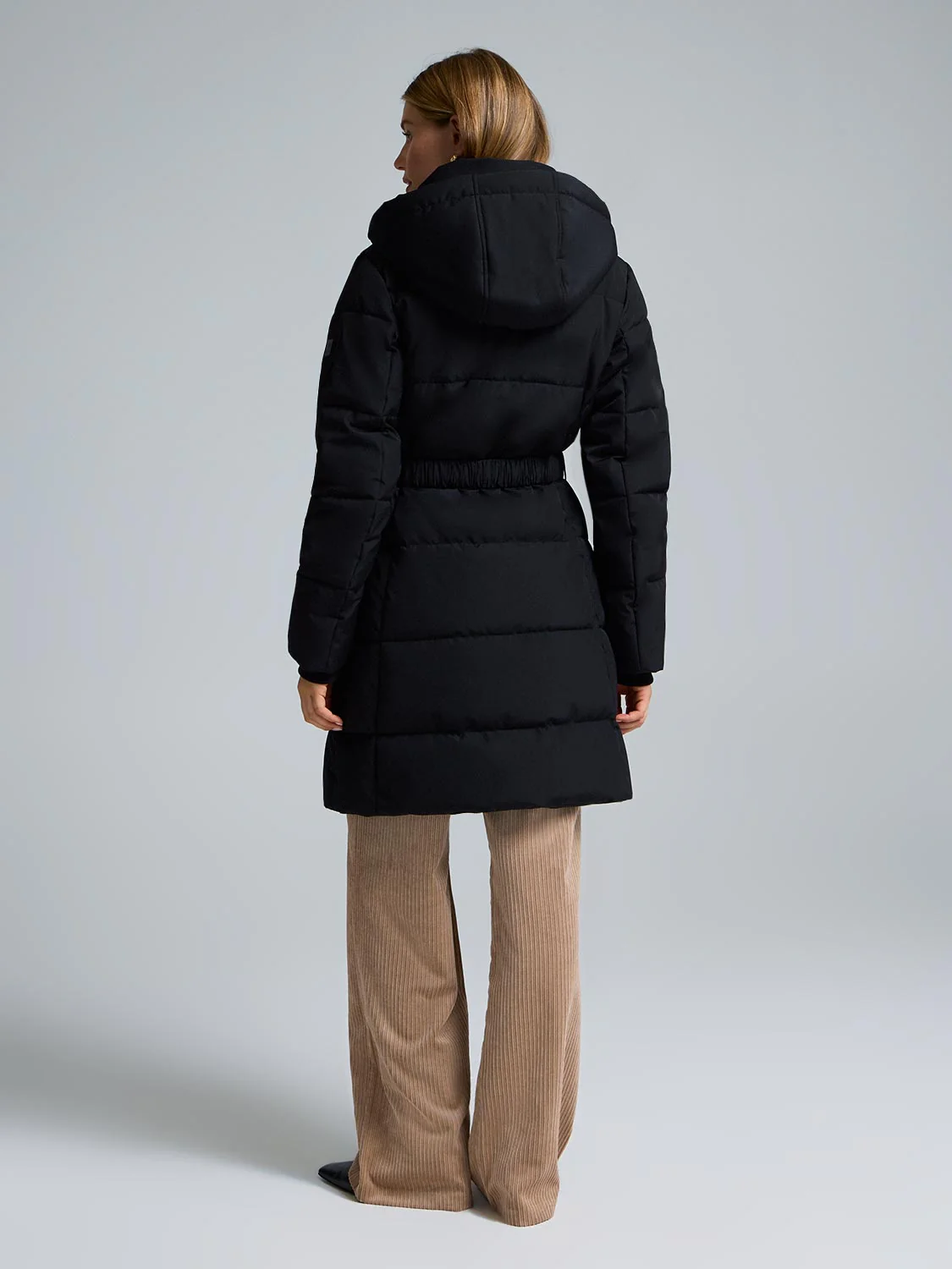Belted Mid-Length Puffer - Image 11