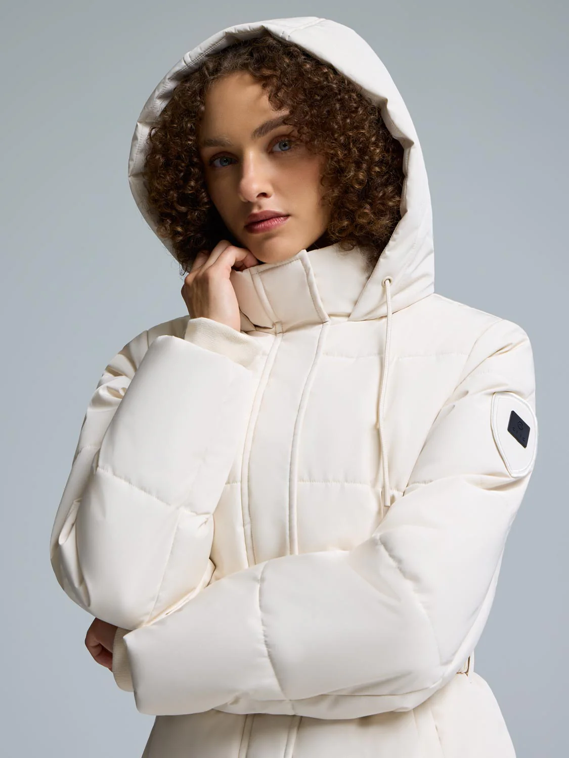 Belted Mid-Length Puffer - Image 2