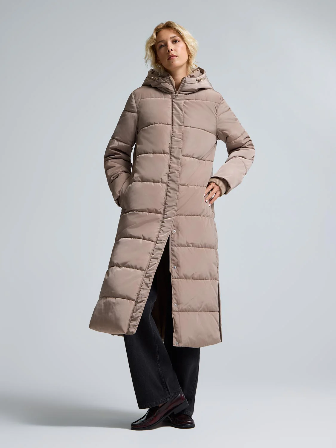 Long Quilted Puffer Jacket