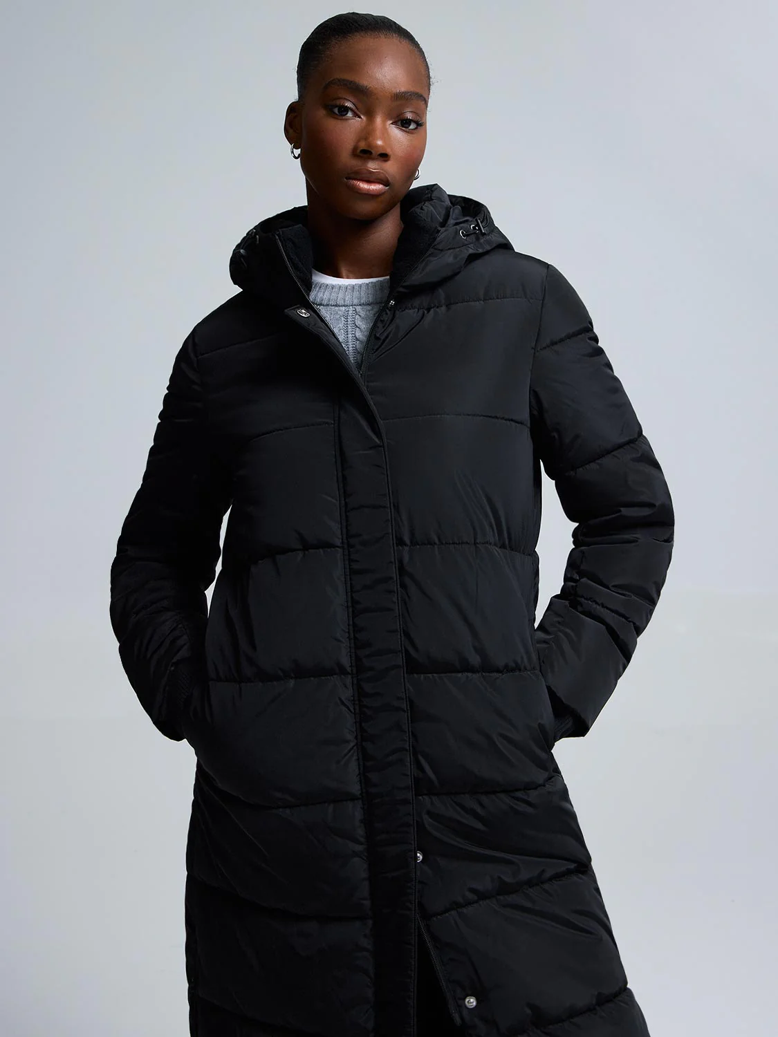 Long Quilted Puffer Jacket - Image 7