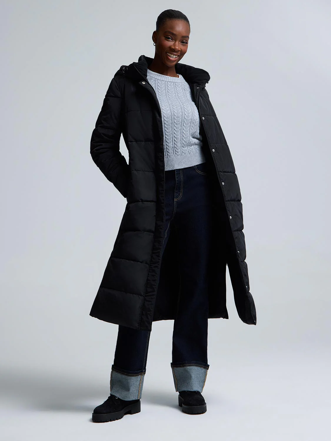 Long Quilted Puffer Jacket - Image 8