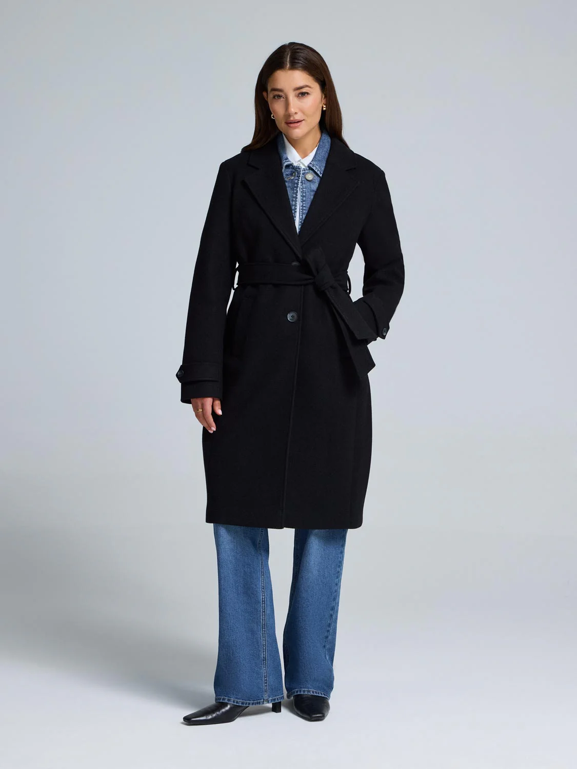 Faux Wool Wrap Coat - Image 5
