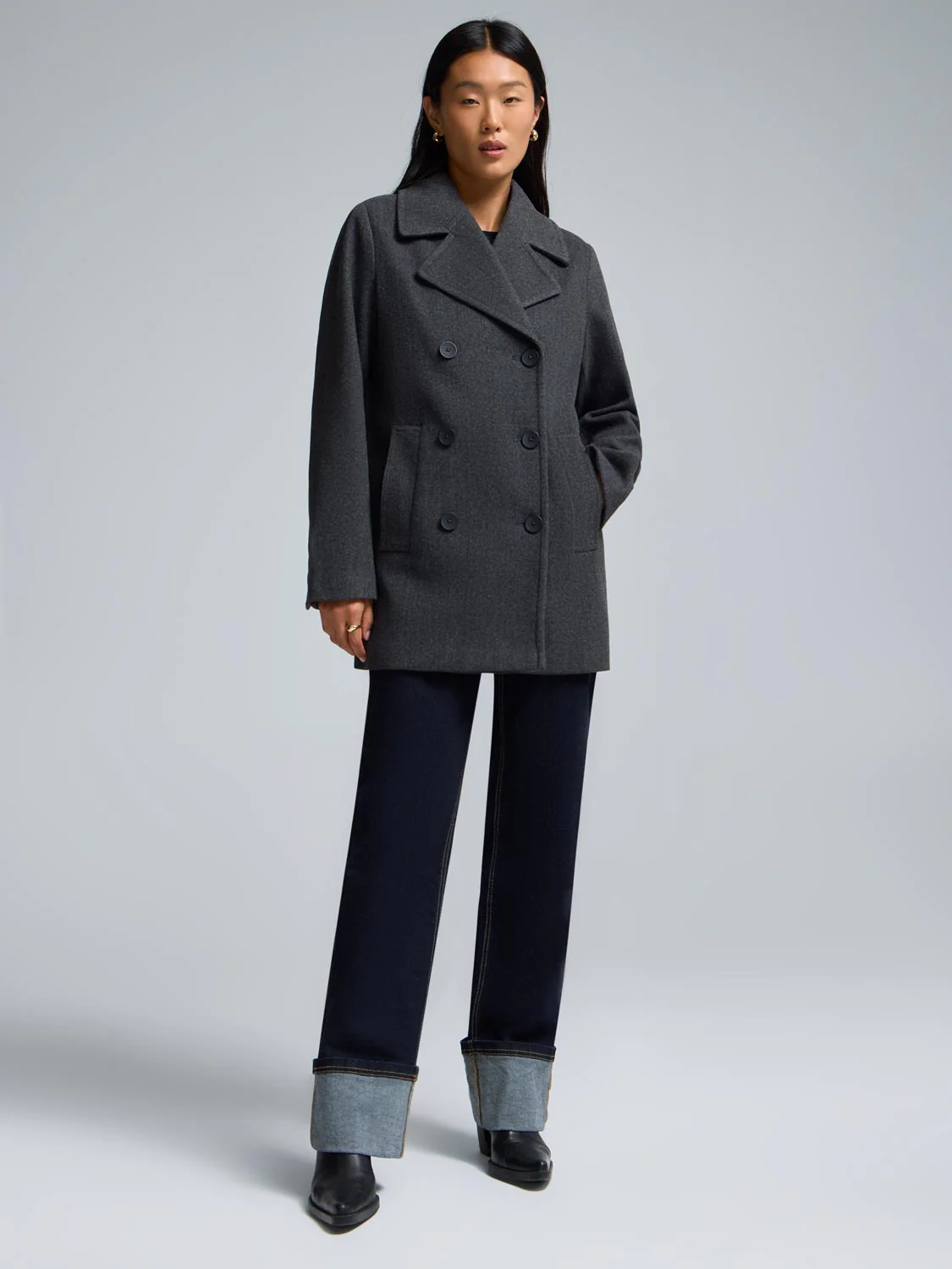 Faux Wool Peacoat - Image 4