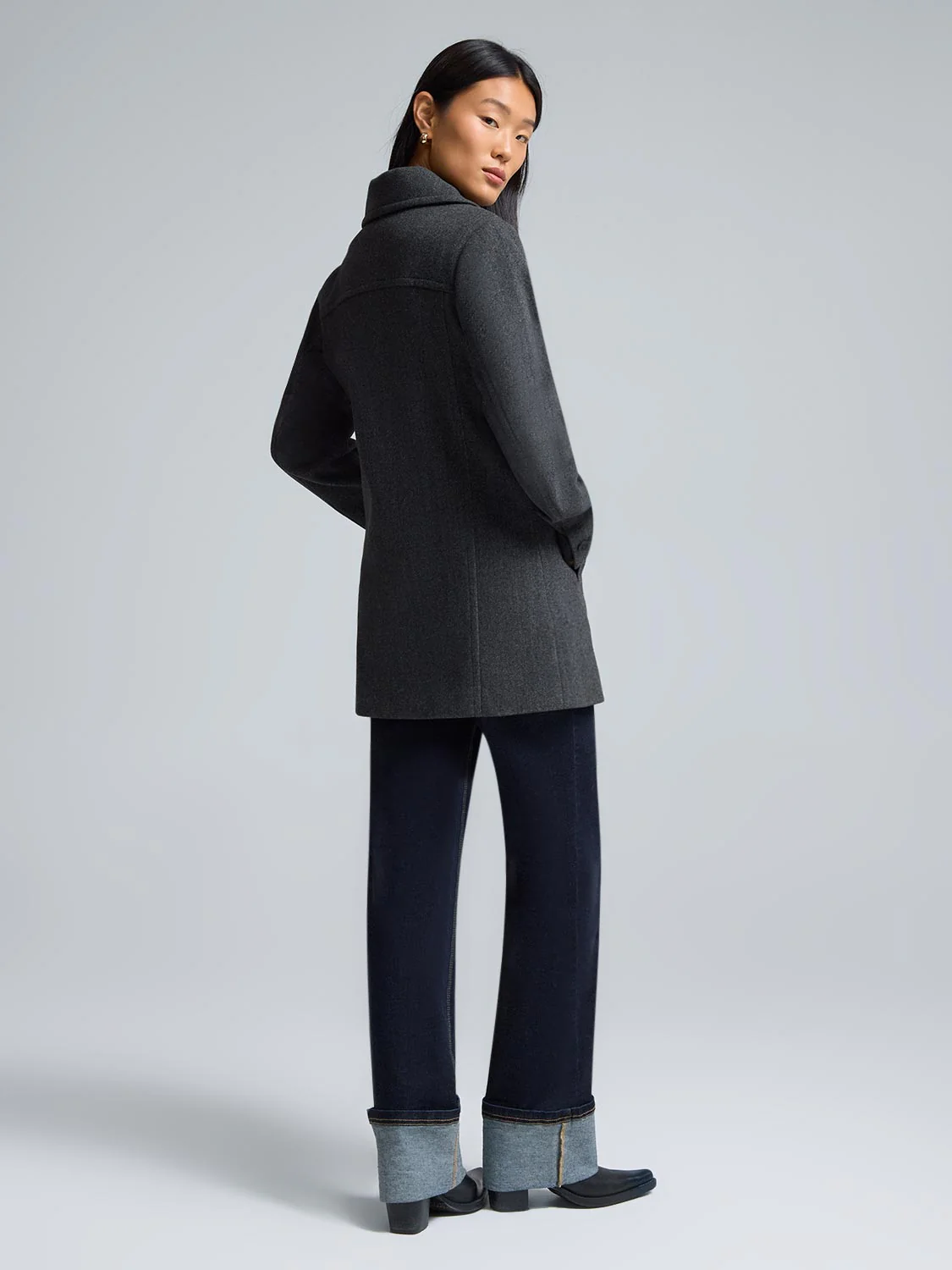 Faux Wool Peacoat - Image 8