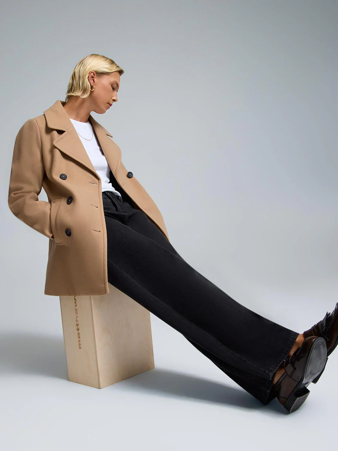 Faux Wool Peacoat - Image 9