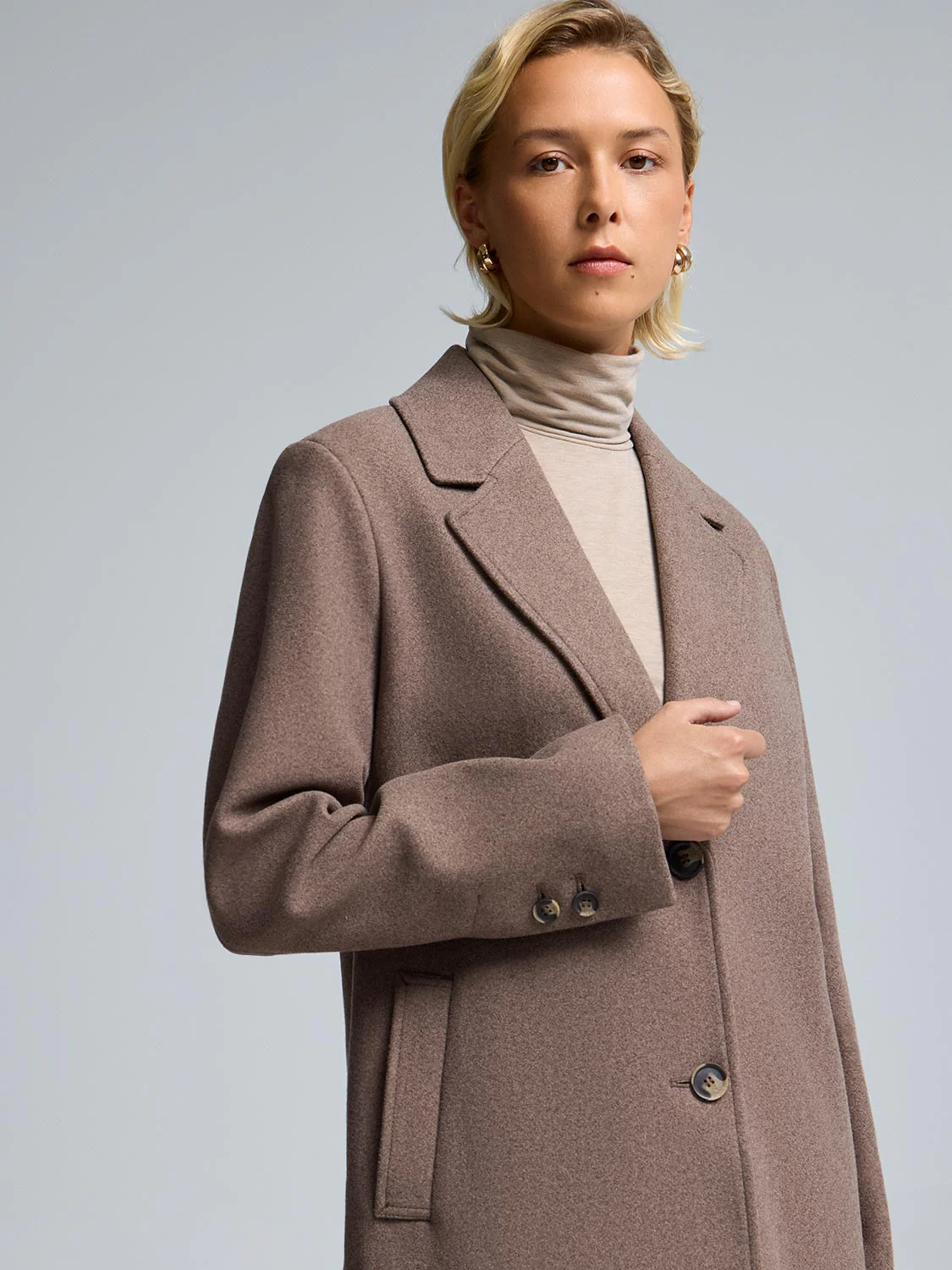Long Single-Breasted Coat - Image 10