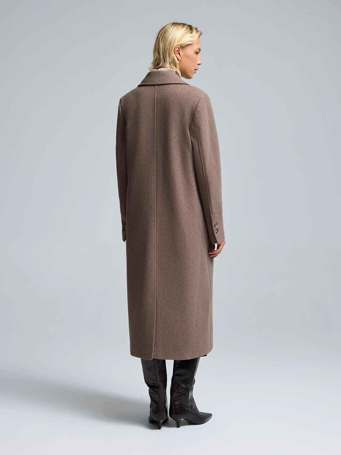 Long Single-Breasted Coat - Image 11