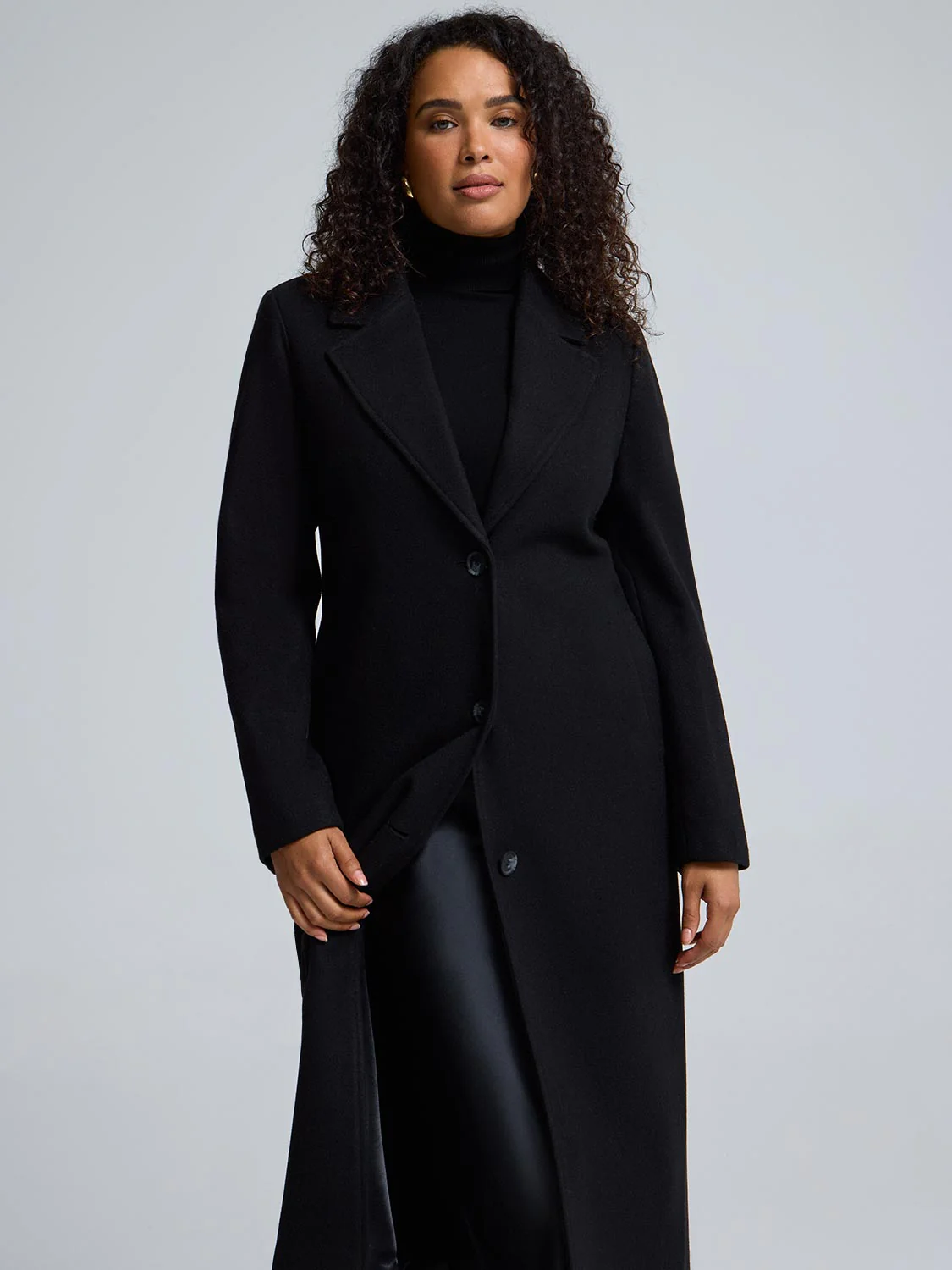 Long Single-Breasted Coat - Image 3