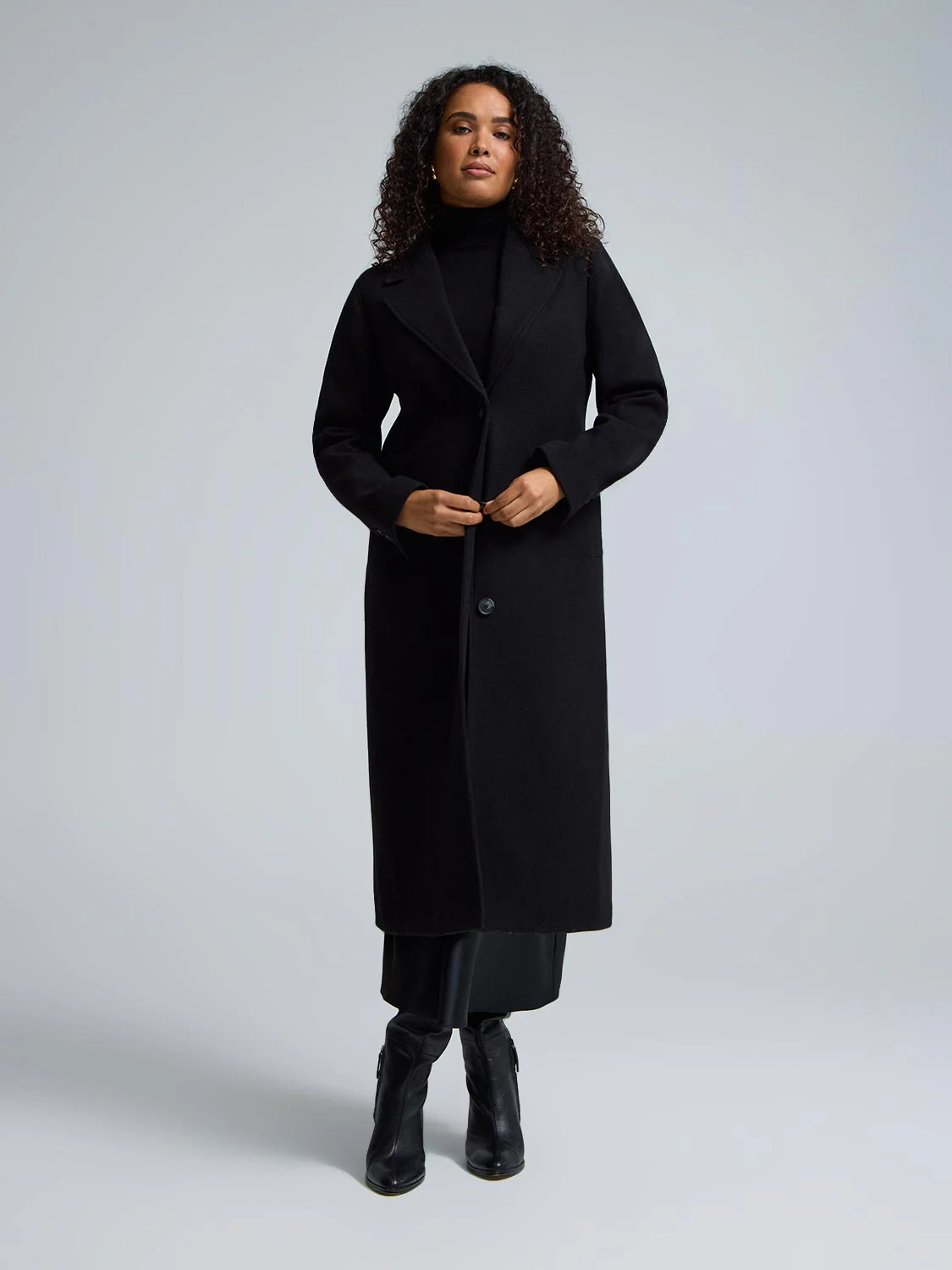 Long Single-Breasted Coat - Image 4