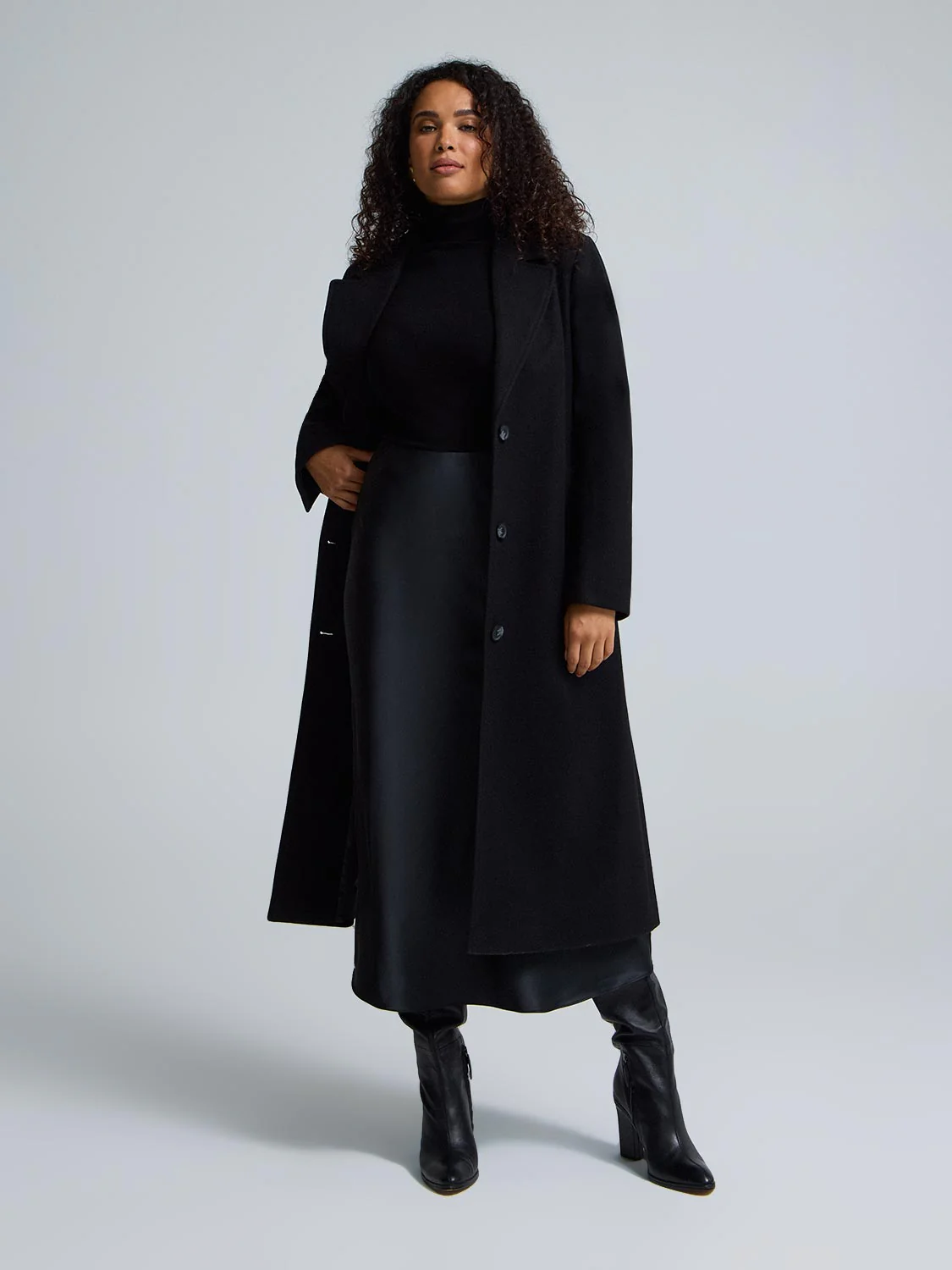 Long Single-Breasted Coat - Image 5