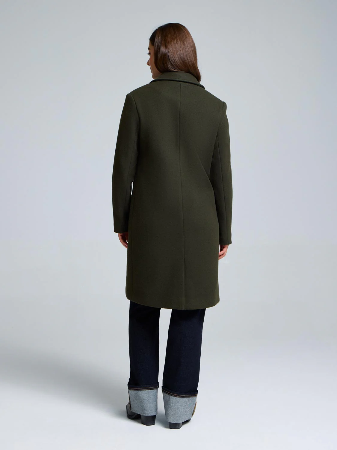 Double-Breasted Mid-Length Coat - Image 13