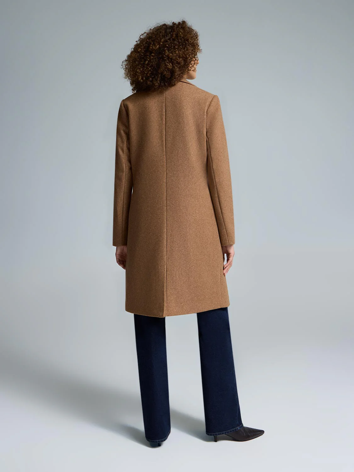 Double-Breasted Mid-Length Coat - Image 9
