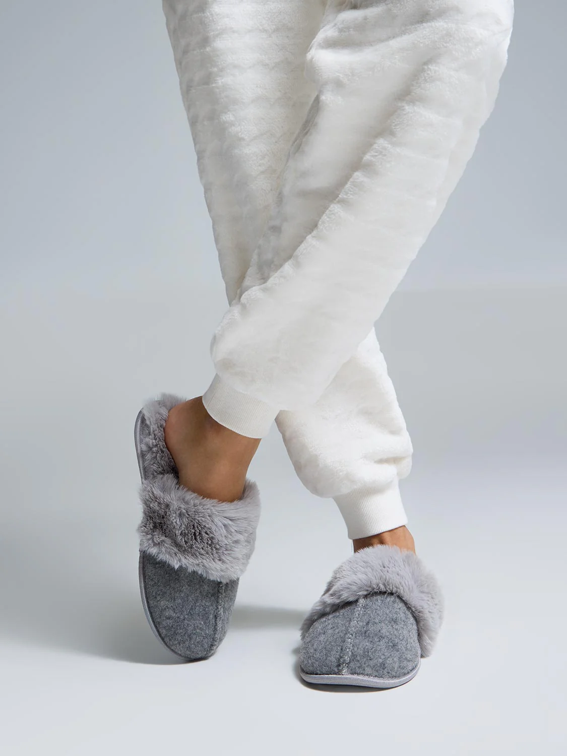 Faux Wool Slippers - Image 2