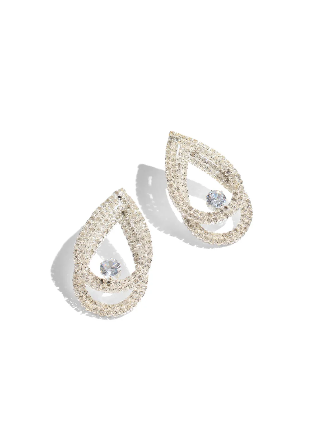 Teardrop Cup Chain Earrings - Image 2