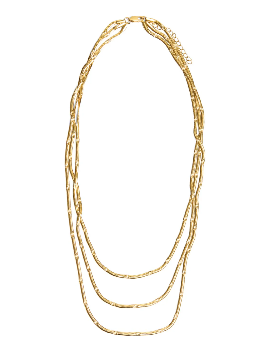 3-Layer Hammered Necklace