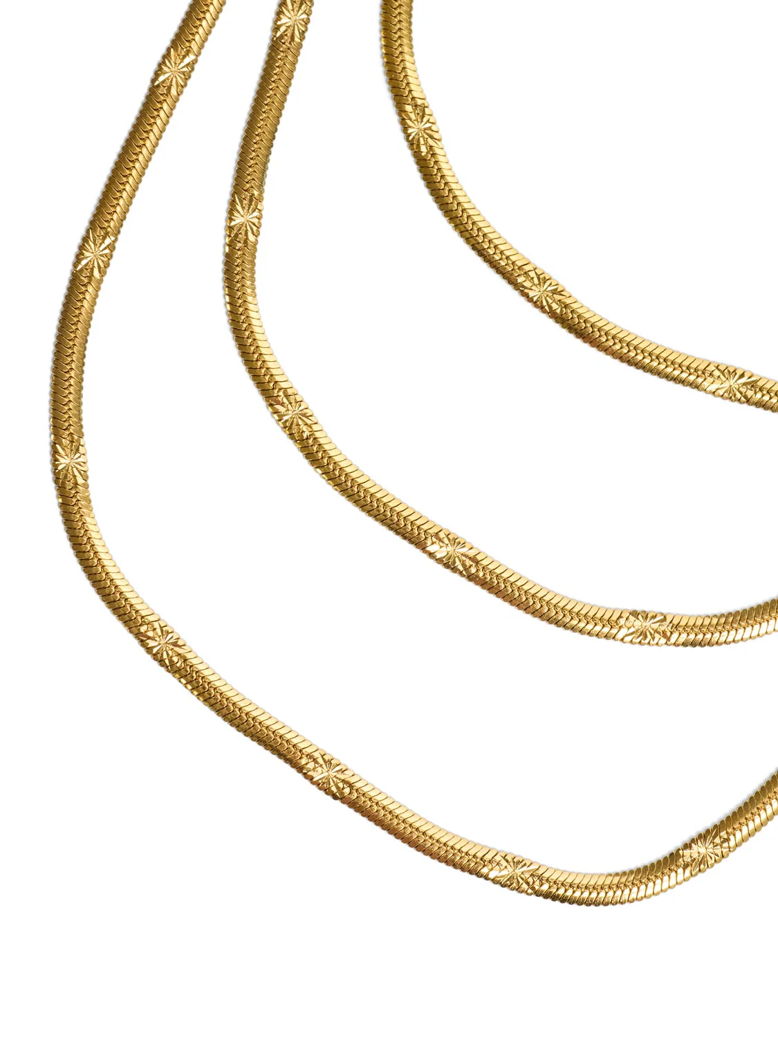 3-Layer Hammered Necklace - Image 2