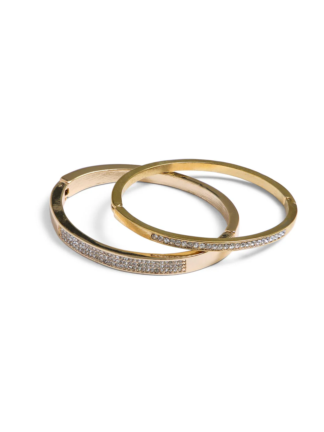 2-Pack Pave Gold Bangles
