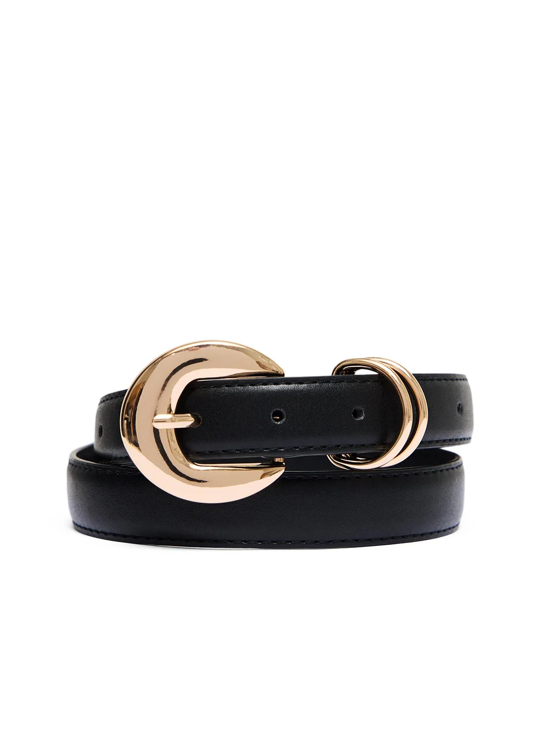 Round Gold Buckle Belt