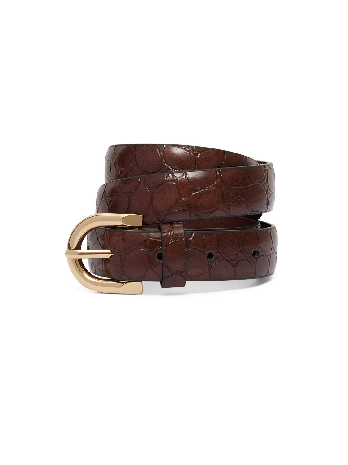 Faux Leather Crocodile Belt - Image 3