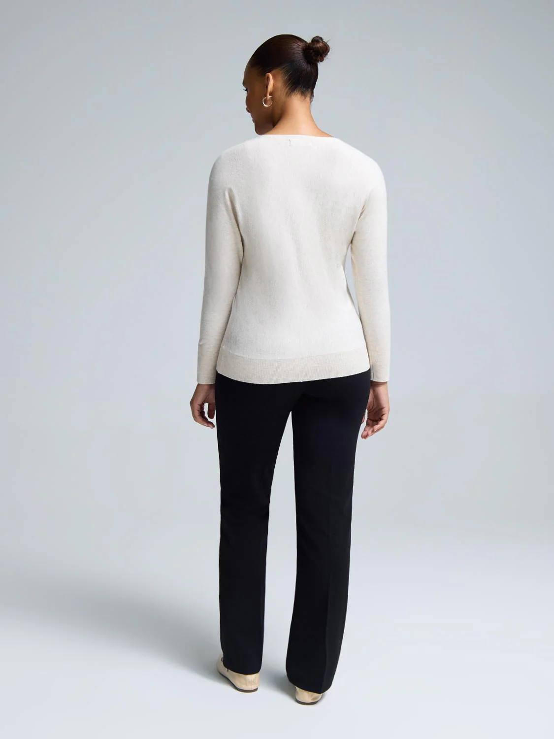 3/4 Dolman Sleeve Boat Neck Sweater - Image 5