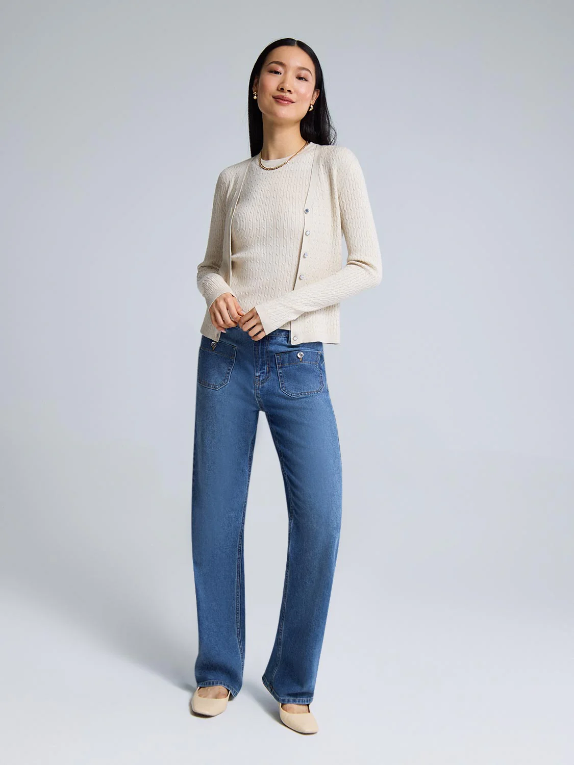 Cable Knit Sleeveless Sweater - Image 7