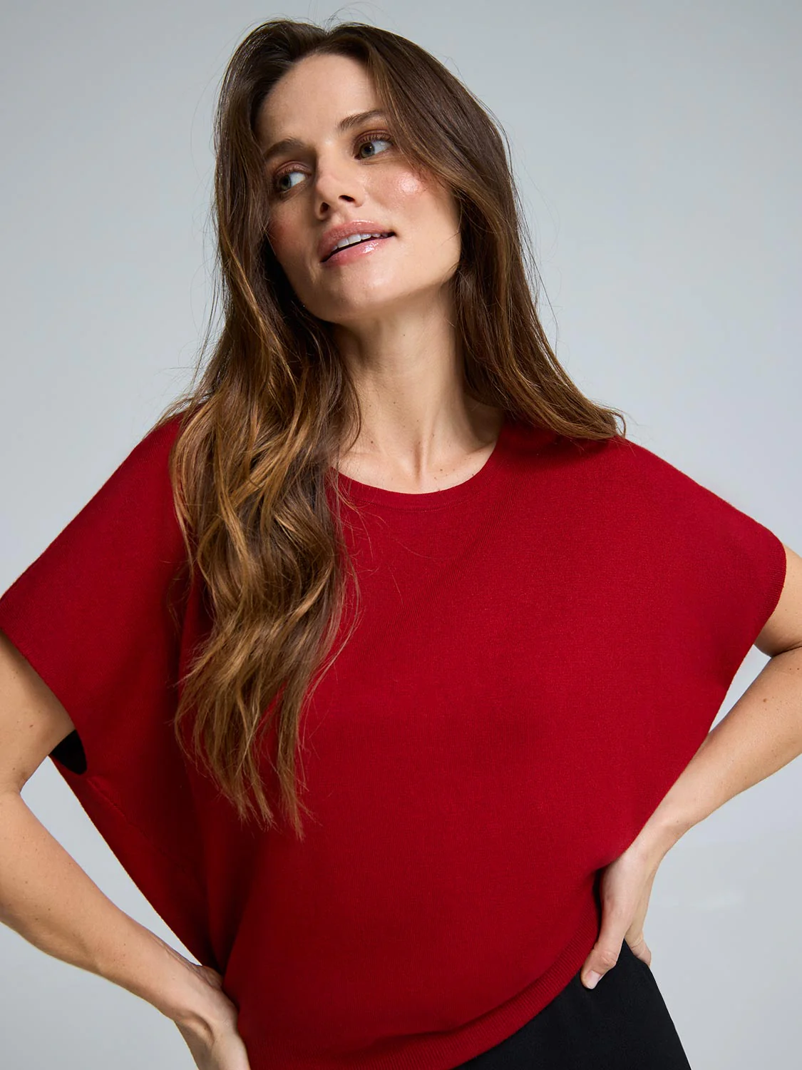 Short Sleeve Crew Neck Sweater - Image 4