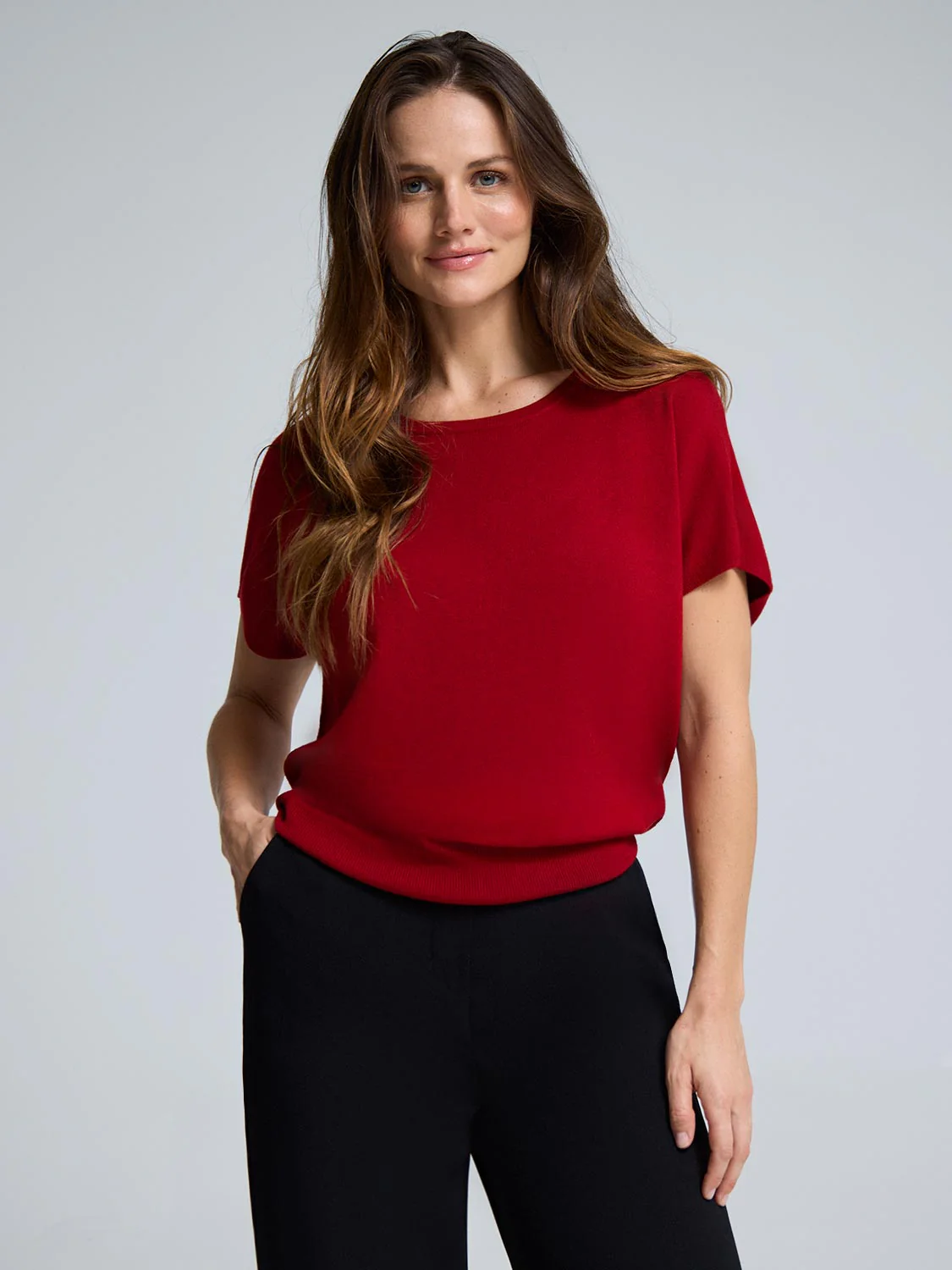 Short Sleeve Crew Neck Sweater - Image 5
