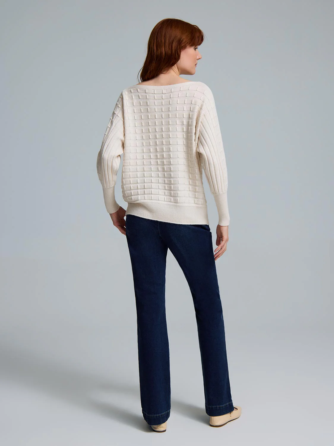 Dolman Sleeve Cable Knit Sweater - Image 6