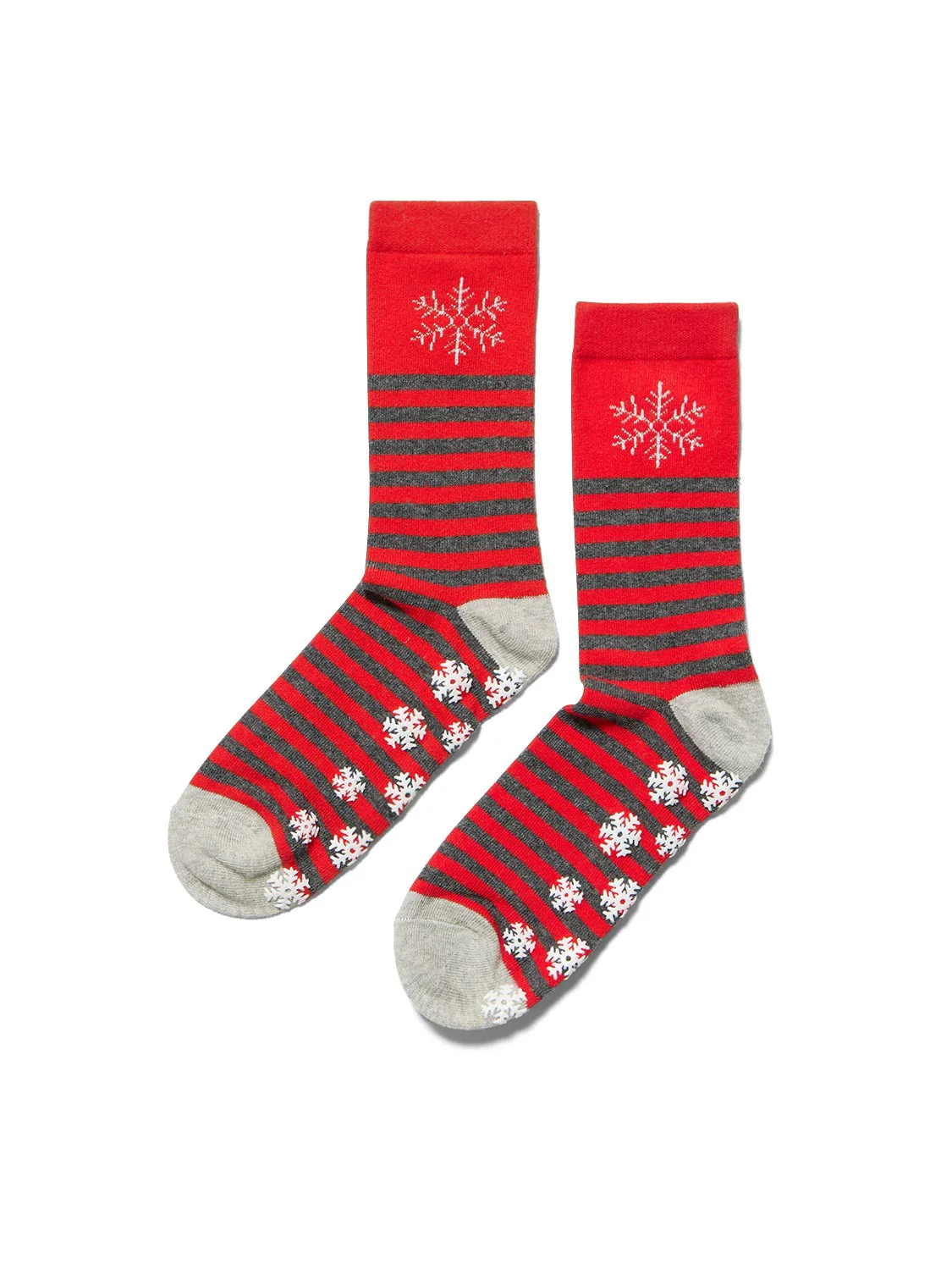 Snowflake Striped Socks
