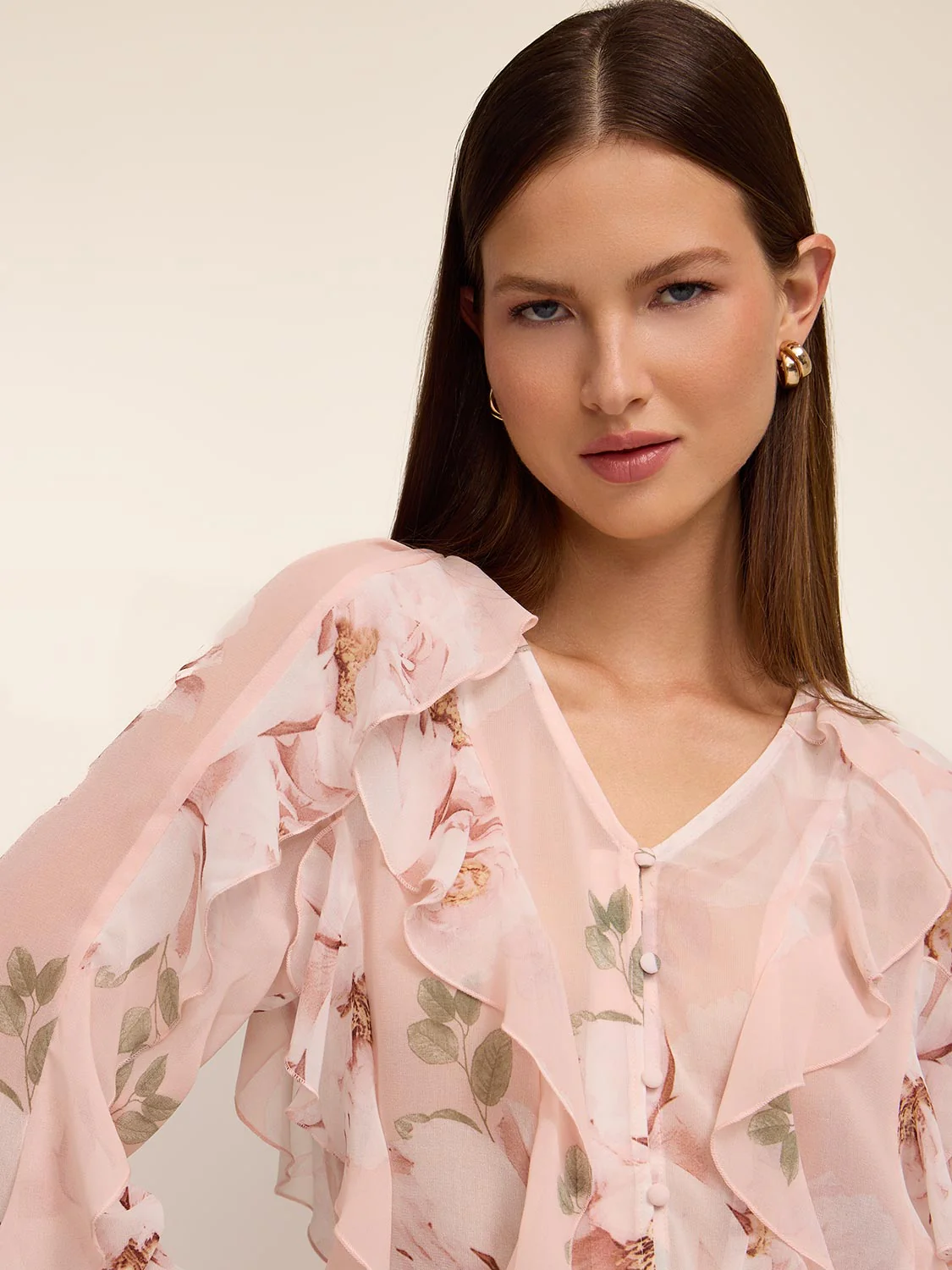Floral Ruffle Blouse - Image 3