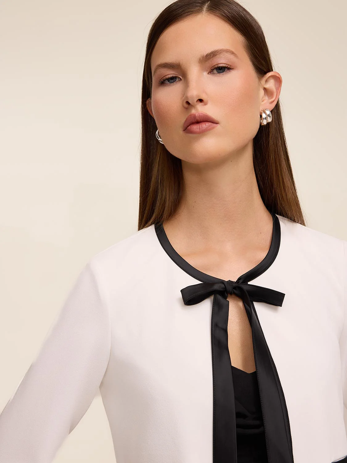 3/4 Sleeve Bolero With Bow - Image 3