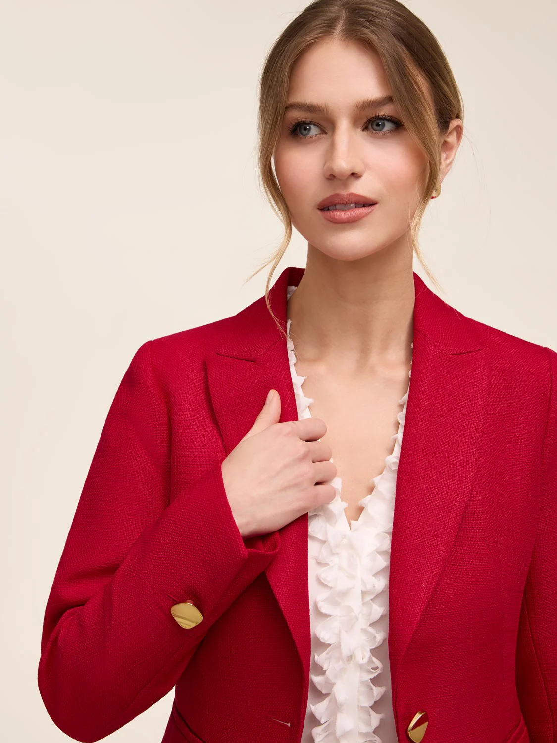 Textured Crosshatch Blazer - Image 3