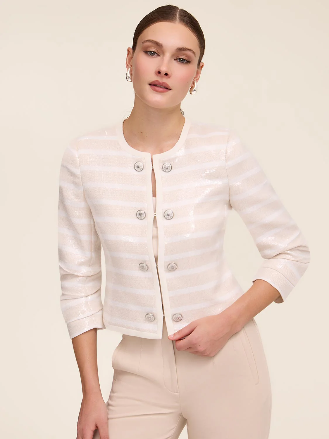 Sequined Striped Jacket - Image 5