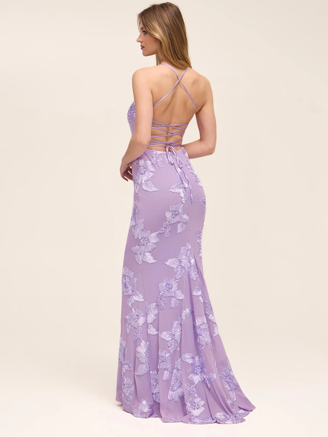 Floral Mesh Gown - Image 2