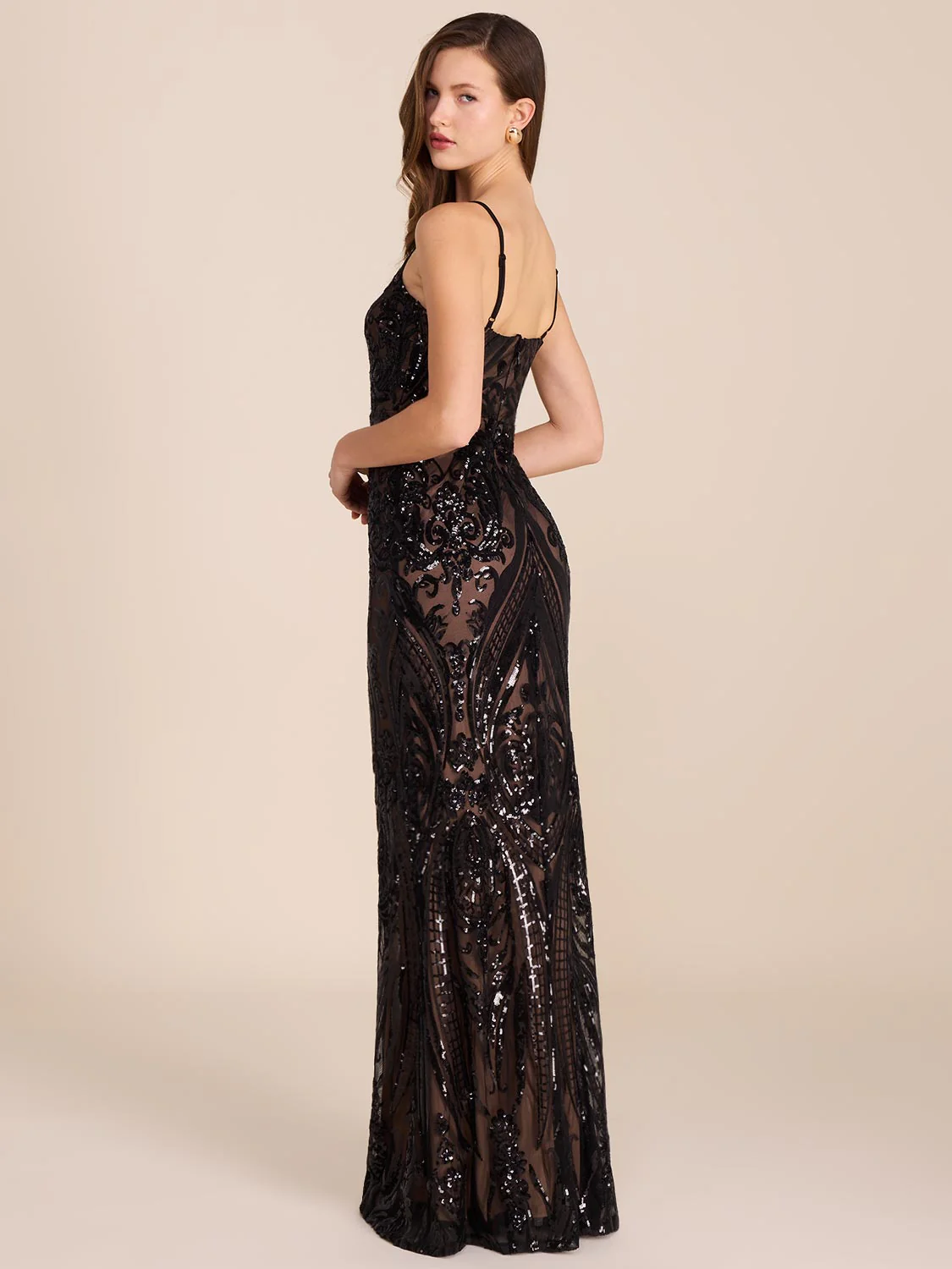 Sequin Column Gown - Image 4