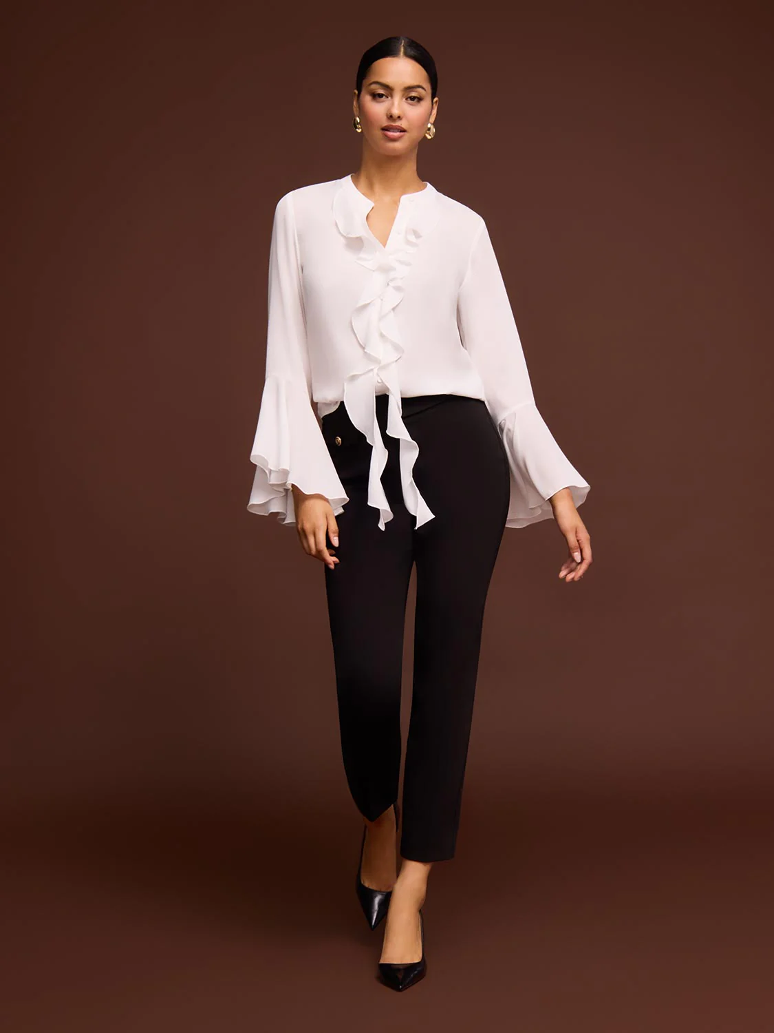Ruffle Button-Up Blouse - Image 5