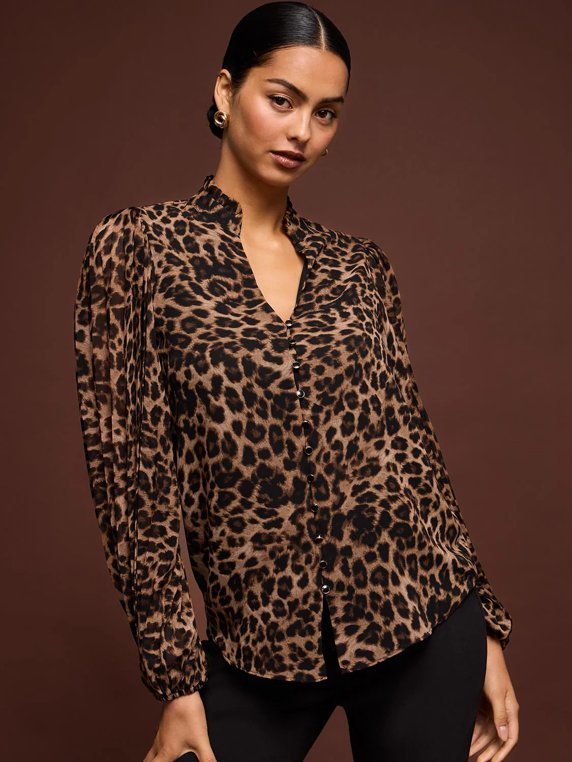 Leopard Print Blouse - Image 4