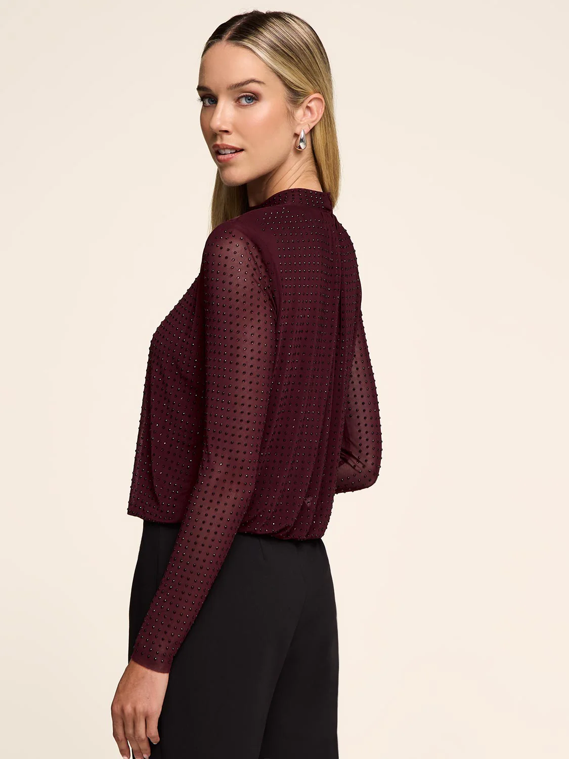 Mesh & Rhinestone Top - Image 2
