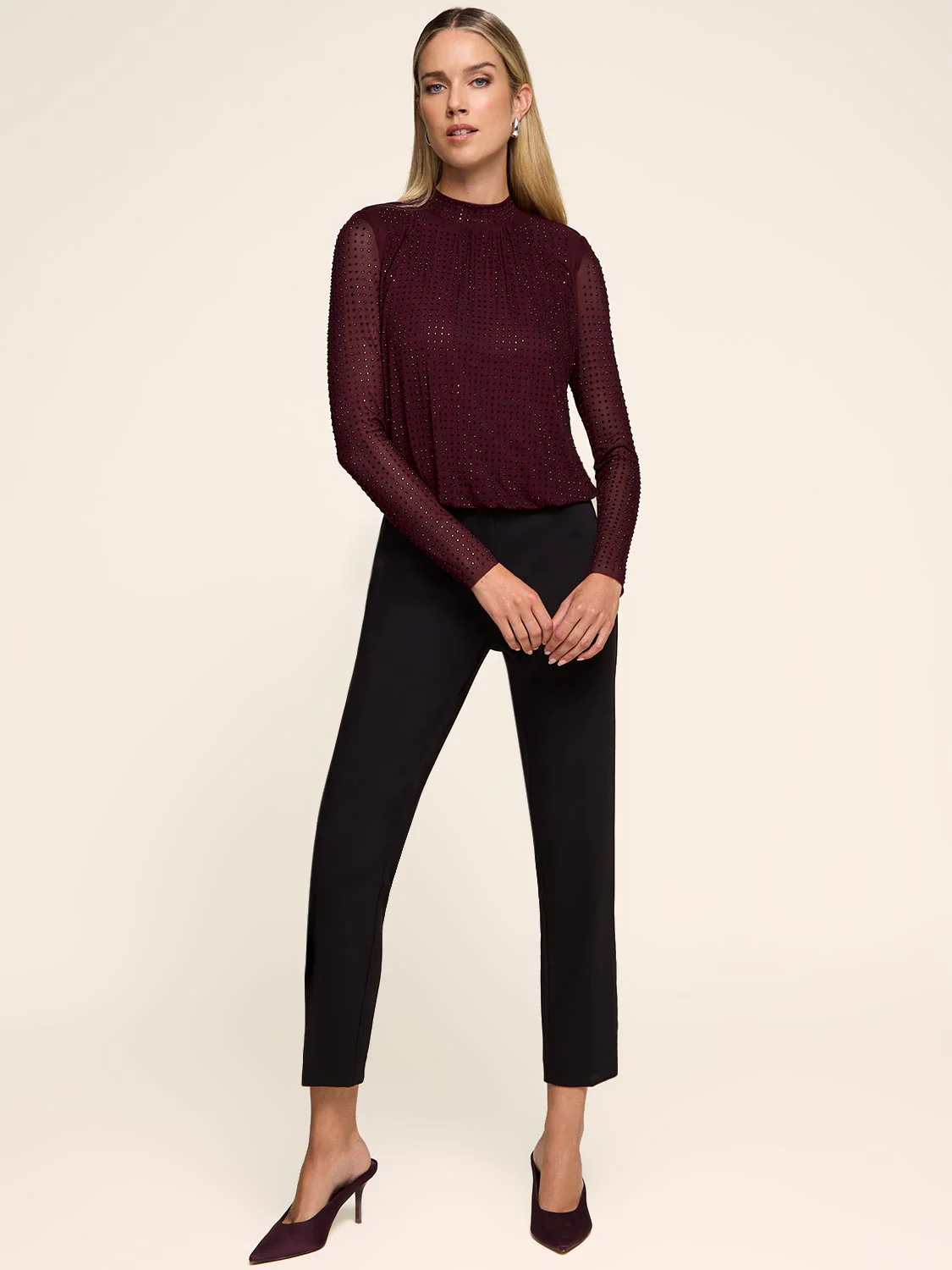 Mesh & Rhinestone Top - Image 3