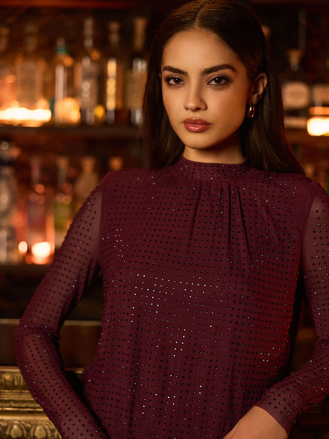 Mesh & Rhinestone Top - Image 5