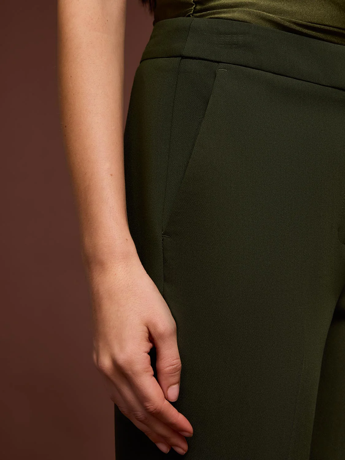 High-Waisted Boot-Cut Pants - Image 4