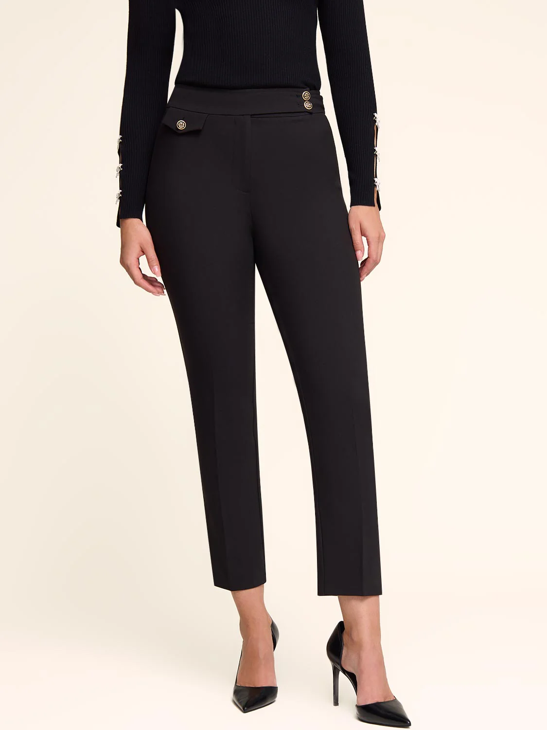 Mid-Rise Slim-Leg Cropped Pant - Image 3