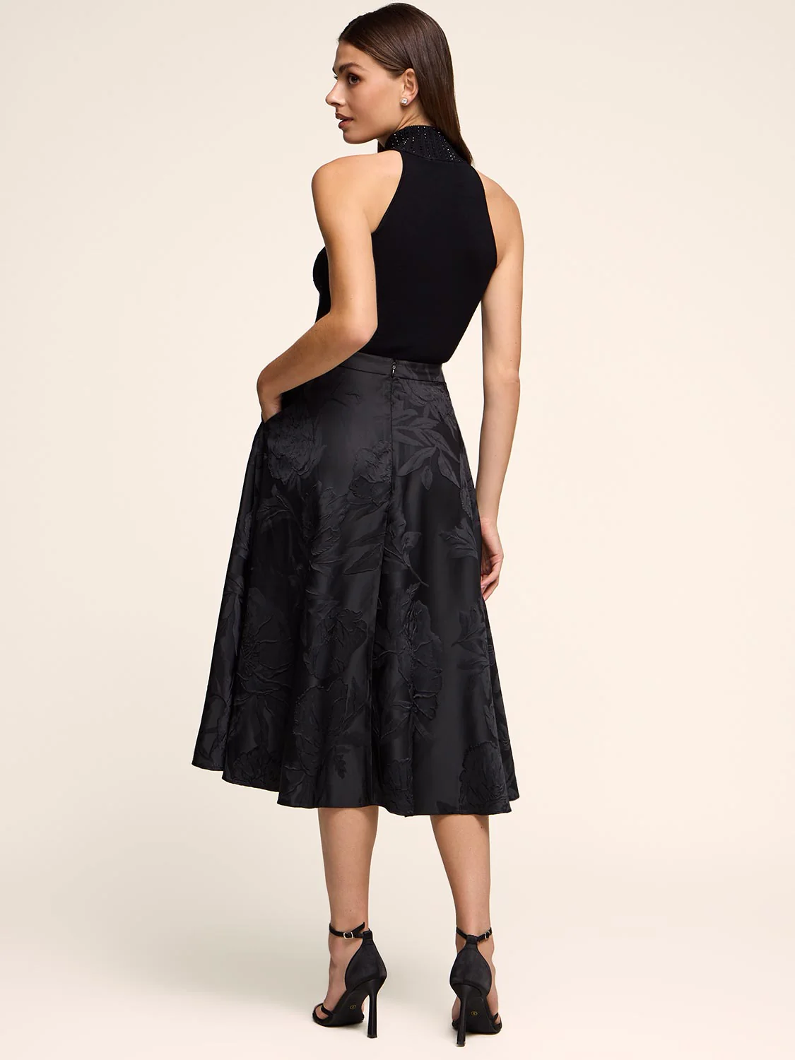 Jacquard Floral Skirt - Image 3