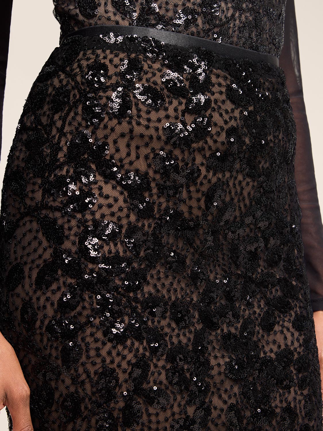 Sequin Midi Pencil Skirt - Image 3